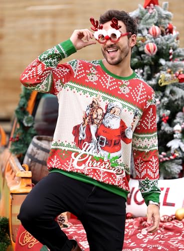 Men'S Ugly Christmas Funny Sweatshirt Loose Fit Adult Xmas 3D Print Sweater For Holiday (S-3Xl) - Image 4