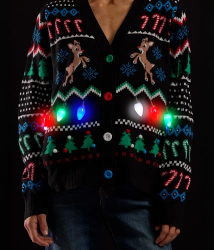 Tipsy Elves Classic Cute Cardigan Ugly Christmas Sweaters For Women With Fun Patterns And Animals 3 Tipsy Elves Classic Cute Cardigan Ugly Christmas Sweaters For Women With Fun Patterns And Animals - Image 3
