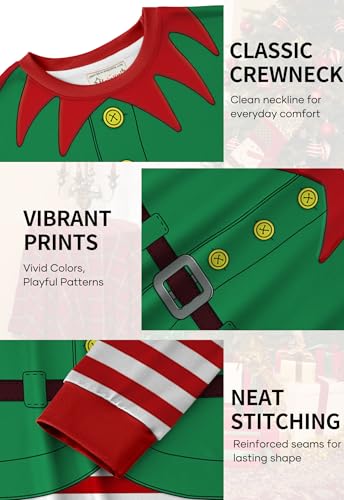 Mainfini Unisex Christmas Sweatshirts 3D Funny Classic Graphic Adult Xmas Pullover (S-3Xl)