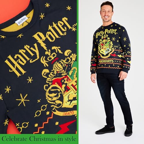 Harry Potter Gifts Ugly Christmas Sweater Men, Teens, Knit Long Sleeve Hogwarts Christmas Sweatshirt Sweater Pullover 3 Harry Potter Gifts Ugly Christmas Sweater Men, Teens, Knit Long Sleeve Hogwarts Christmas Sweatshirt Sweater Pullover - Image 3