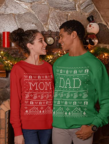 Tstars Mom Dad Matching Christmas Sweatshirts Couples Funny Ugly Xmas