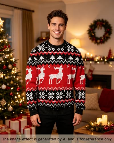 Adults Ugly Christmas Sweatshirt Crew Neck Novelty 3D Printed - Image 2