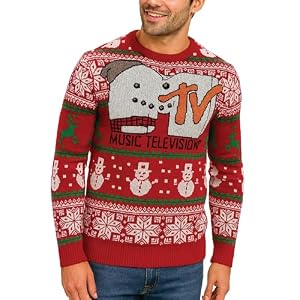 Mtv Acrylic Knit Christmas Jumper For Men