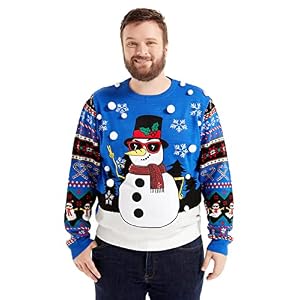 Mens Ugly Christmas Sweater, Women 3D Xmas Holiday Pullover Festive Party