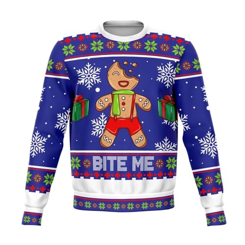 Bite Me Sweatshirt | Unisex Ugly Christmas Sweater, Xmas Sweater, Holiday Sweater, Funny Sweater, Funny Shirt