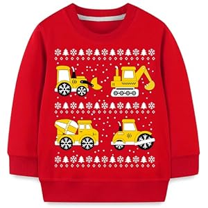 Mrocioa Toddler Boy Girls Sweatshirt Ugly Christmas Sweater Style Reindeer Shirt Kids Xmas Holiday Tops 3 Toddler Reindeer Christmas Sweatshirt