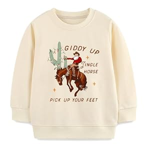 Kids' Truck And Elk Christmas Sweatshirt, Ages 2-7