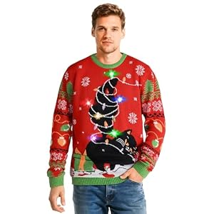 Somsoc Led Light-Up Knitted Christmas Jumper