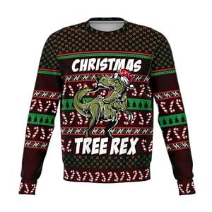 Christmas Tree Rex Dinosaur Christmas Jumper, Unisex