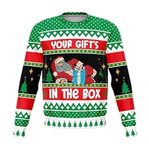 'Gift In The Box' Christmas Jumper, Green