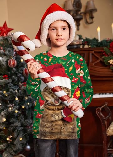 Besserbay Unisex Kids Ugly Christmas Sweater 3D Graphic Funny Long Sleeve Holiday Pullover Sweatshirt 4-14 Years 2 Besserbay Unisex Kids Ugly Christmas Sweater 3D Graphic Funny Long Sleeve Holiday Pullover Sweatshirt 4-14 Years - Image 2