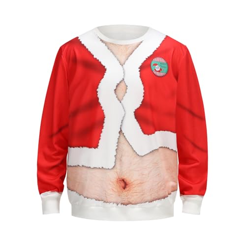 Populus Ugly Sweatshirt Costume Men Novelty 3D Long Sleeve Shirt For Party
