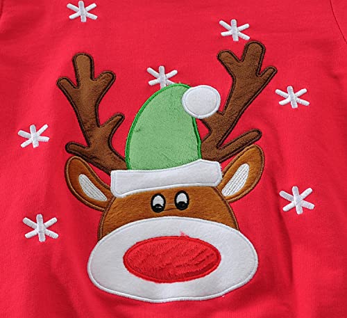 Ddsol Toddler Little Girl Christmas Sweatshirt Kid Ugly Santa Claus Reindeer Tree Shirt Xmas Long Sleeve Tee Top Clothes - Image 4
