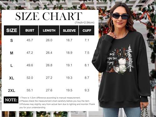 Ounar Christmas Sweatshirts For Women Snowman Crewneck Long Sleeve Tops | Merry Christmas Shirt,Ugly Xmas Graphic Sweatshirt,Lightweight Merry And Bright Shirt, Christmas Day Gift,Holiday Pullover 5 Ounar Christmas Sweatshirts For Women Snowman Crewneck Long Sleeve Tops | Merry Christmas Shirt,Ugly Xmas Graphic Sweatshirt,Lightweight Merry And Bright Shirt, Christmas Day Gift,Holiday Pullover - Image 5