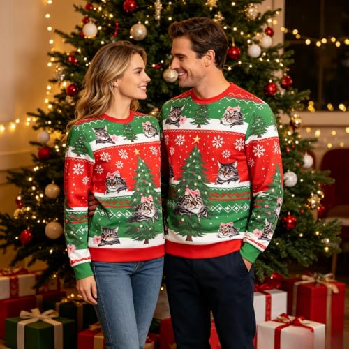 Unisex'S Ugly Christmas Jumper Sweater Printed Pullover,3D Funny Digital Print Sweatshirt Suit For Men Woman - Image 3