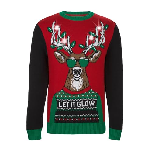 The Ugly Sweater Co. Light Up Ugly Christmas Sweater With Leds