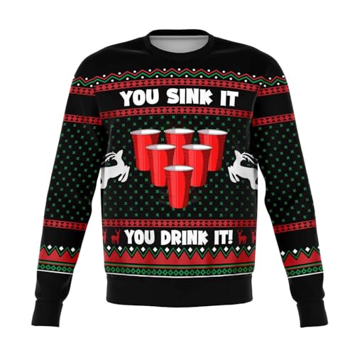 You Sink It You Drink It Sweatshirt | Ugly Christmas Sweater, Holiday Xmas Sweater, Funny Sweater, Funny Shirt