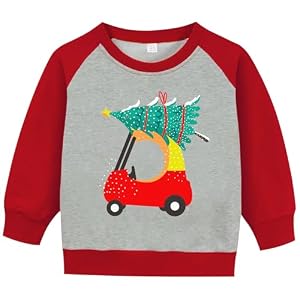 Toddler Raglan Sleeve Christmas Pullover, Ages 2-7