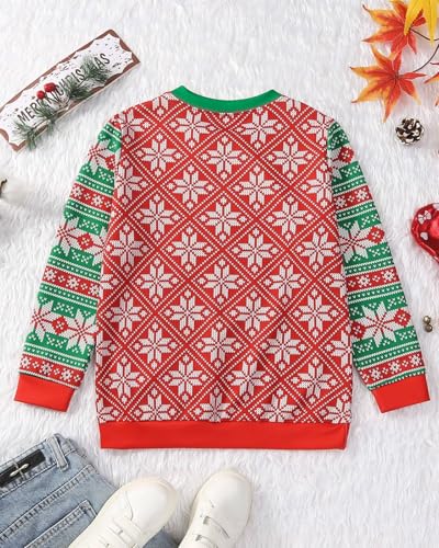 Boys Girls Ugly Christmas Sweatshirt Kids 3D Funny Xmas Long Sleeve Dinosaurs Pullover Sweater Tops T-Shirt - Image 6