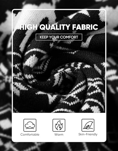 Jmierr Mens Ugly Christmas Sweater Pullover Sweater, Patterned Black, 2Xl | Funny Sweater, Long Sleeve, Warm Fall Winter Gear, Casual Regular Fit Jumpers, Soft Knit Fabric, Cute，Christmas Holiday - Image 6