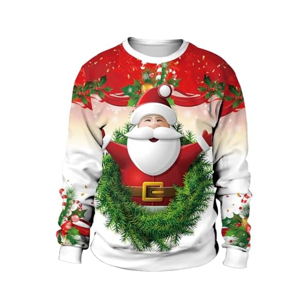 3D Christmas Tree And Fairy Lights Print Sweatshirt