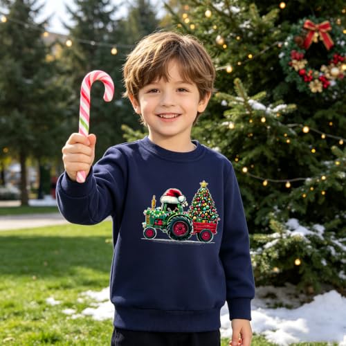 Boys Girls Christmas Sweatshirt Toddler Cotton Long Sleeve Reindeer The Nutcracker Truck Bow Santa Tops 2-7T - Image 5