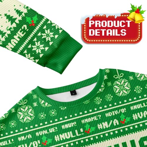 Funny Spreadsheet Ugly Christmas Knit Sweatshirt For Men Women