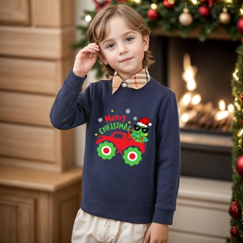 Boys Girls Christmas Sweatshirt Toddler Kids Ugly Xmas Sweater Style Santa Shirt Tops Clothes 1-7 Years - Image 3