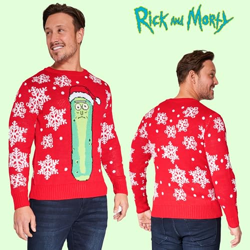 Rick And Morty Christmas Jumper For Men - Warm Cosy Funny Xmas Jumper - Sizes M-2Xl Official Merch - Gifts For Him - Image 4