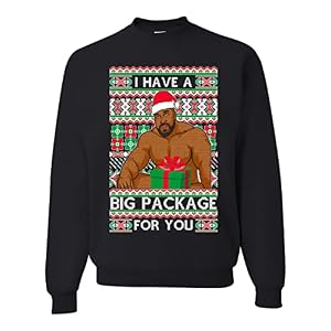 I Have A Big Package Funny Ugly Christmas Sweater Unisex Crewneck 8 I Have A Big Package Funny Ugly Christmas Sweater Unisex Crewneck