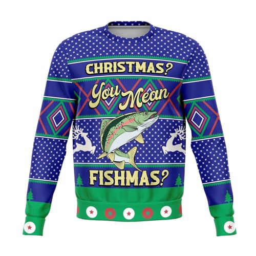 Merry Fishmas Sweatshirt | Unisex Ugly Christmas Sweater, Xmas Sweater, Funny Holiday Sweater, Funny Shirt