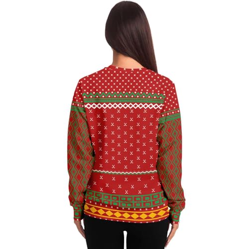 Happy Hockey Days Sweatshirt | Unisex Ugly Christmas Sweater, Xmas Sweater, Holiday Sweater, Funny Sweater, Funny Shirt L Red - Image 5