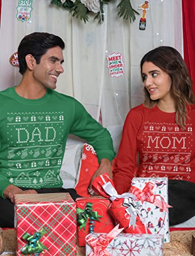 Tstars Mom Dad Matching Christmas Sweatshirts Couples Funny Ugly Xmas