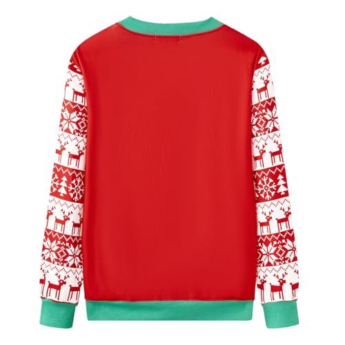Barlver Women Christmas Fleece Sweaters Long Sleeve Fuzzy Sweatshirts Holiday Graphic Shirts - Image 6